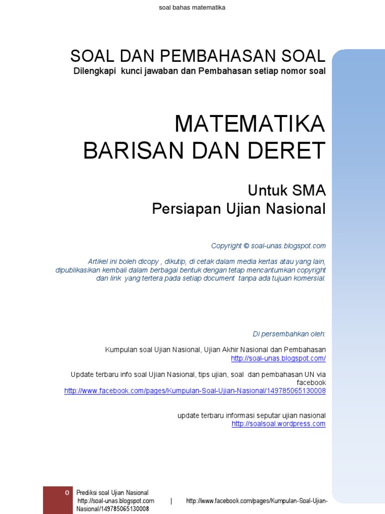 Matematika Sma Barisan Dan Deret