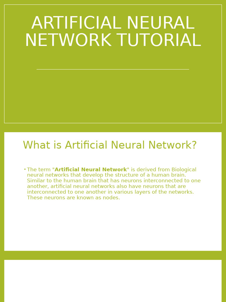 Artificial Neural Network Tutorial | PDF | Artificial Neural Network ...
