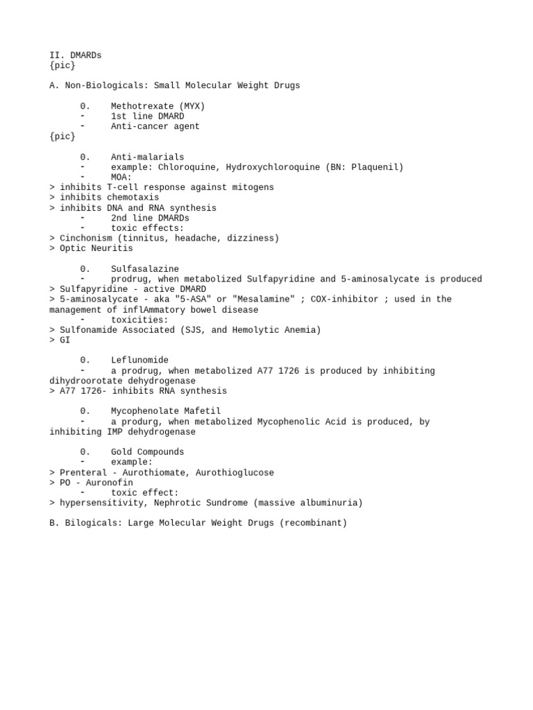 II. DMARDs | PDF