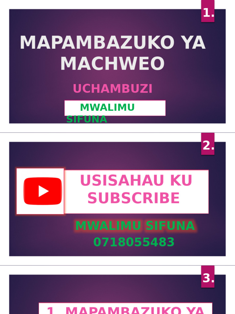 Mapambazuko Ya Machweo Slides PDF