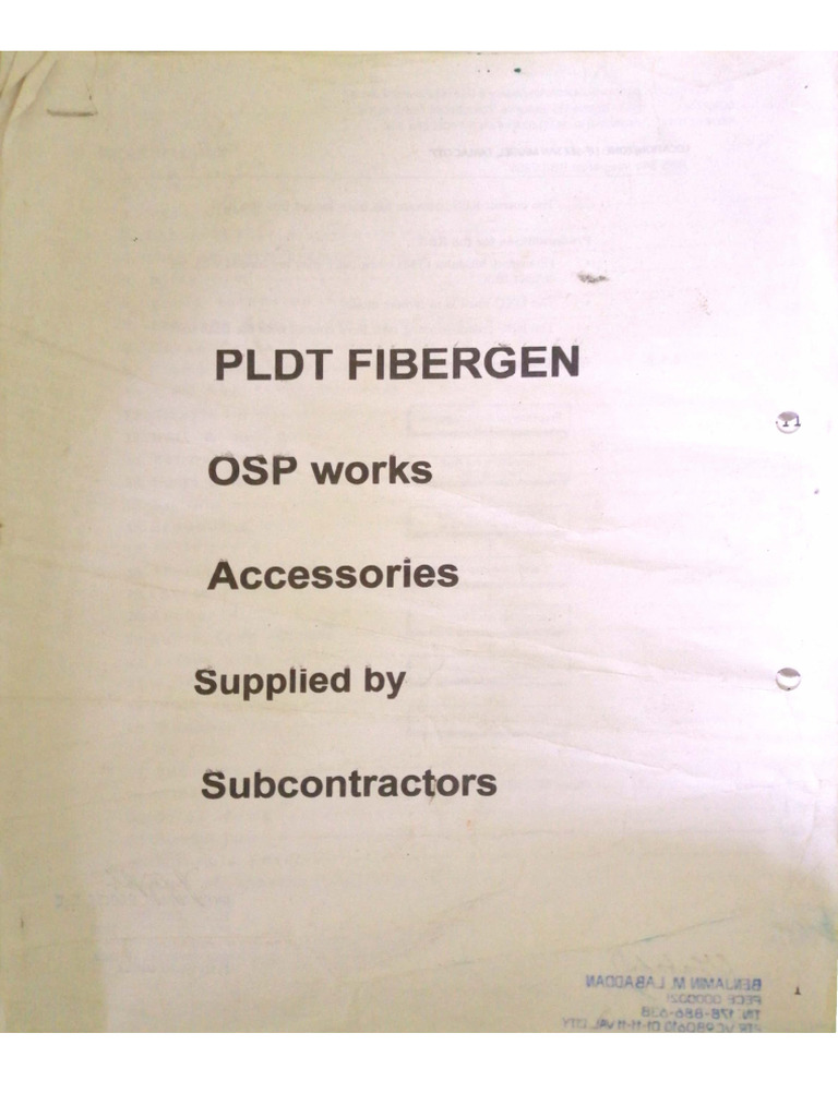 OSP Materials Overview | PDF