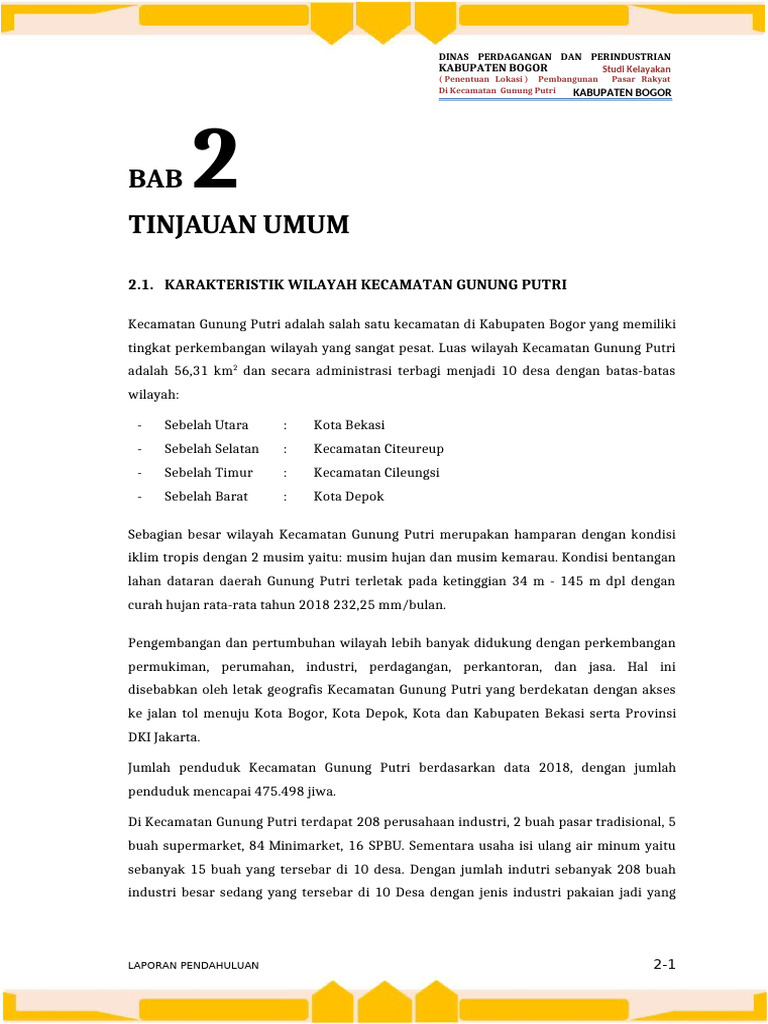 Bab 2 - Tinjauan Umum - GN - Putri | PDF