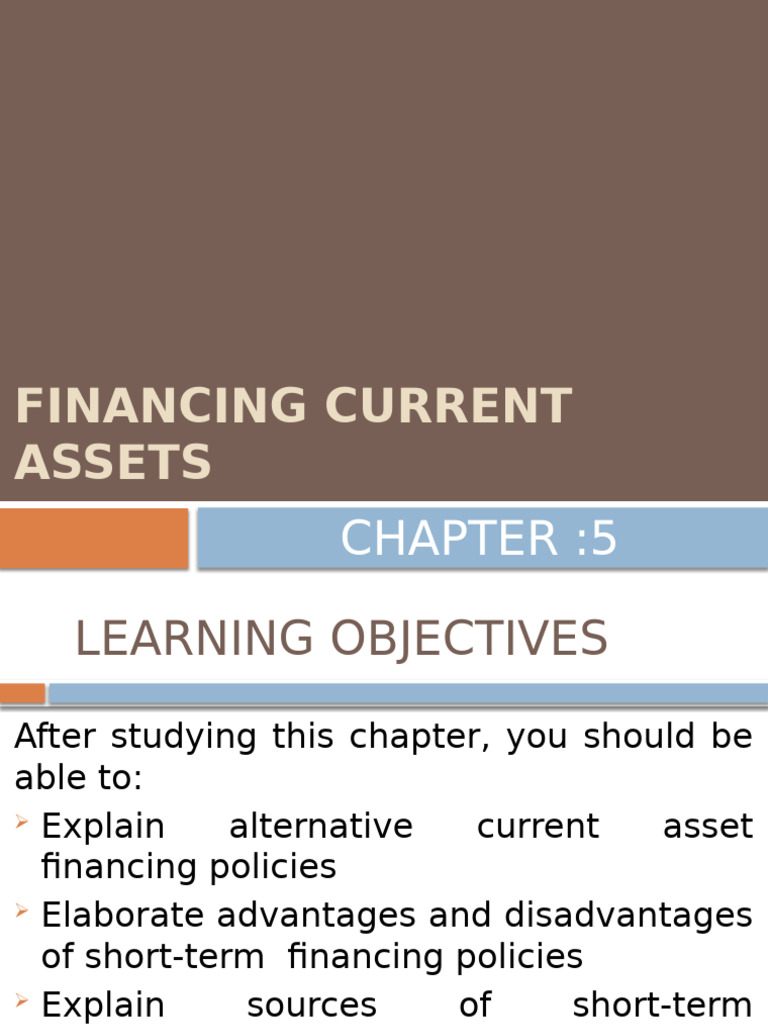 Current Asset Financing Strategies | PDF | Banks | Finance & Money ...