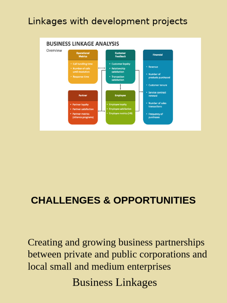 Linkages With Development Projects | PDF | Private Sector Development ...