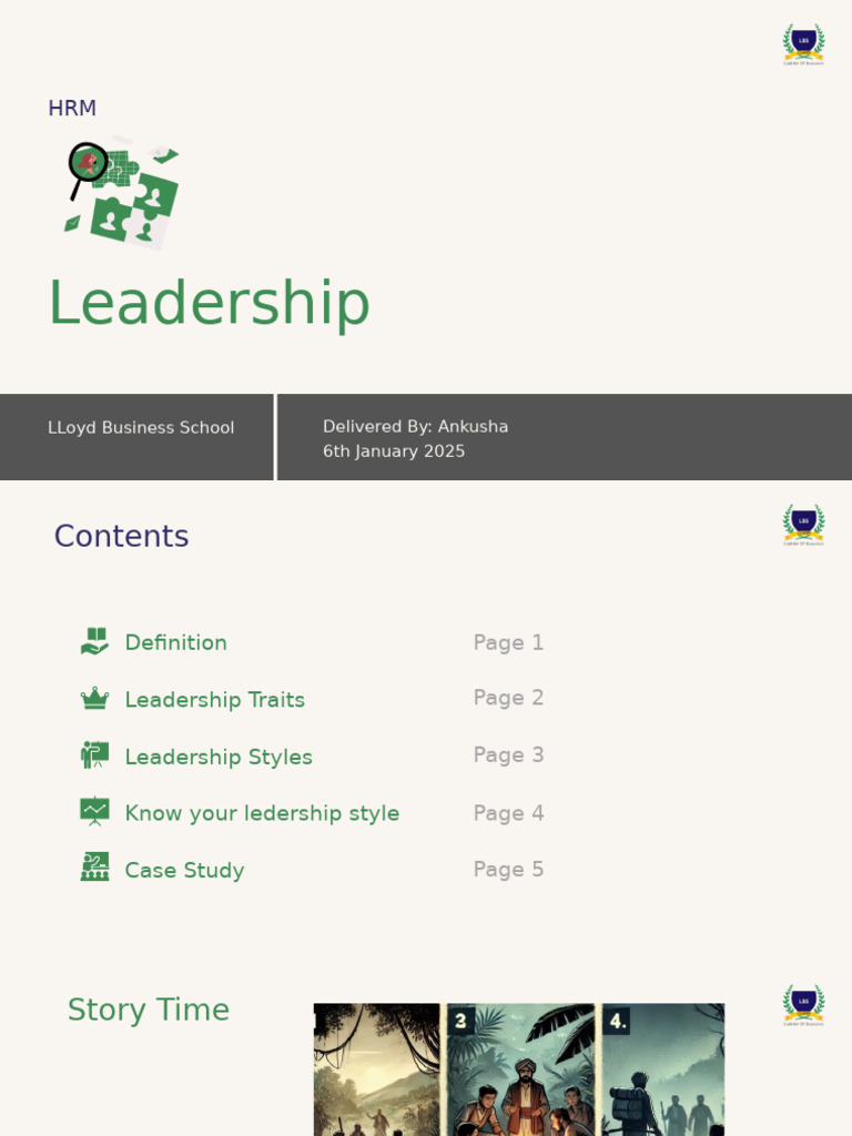 Leadership Traits and Styles Overview | PDF | Leadership | Popular ...