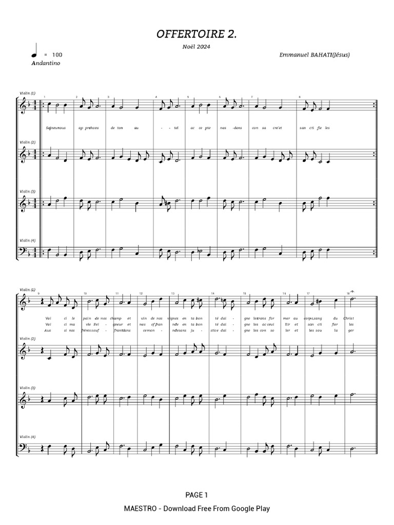 OFFERTOIRE | PDF