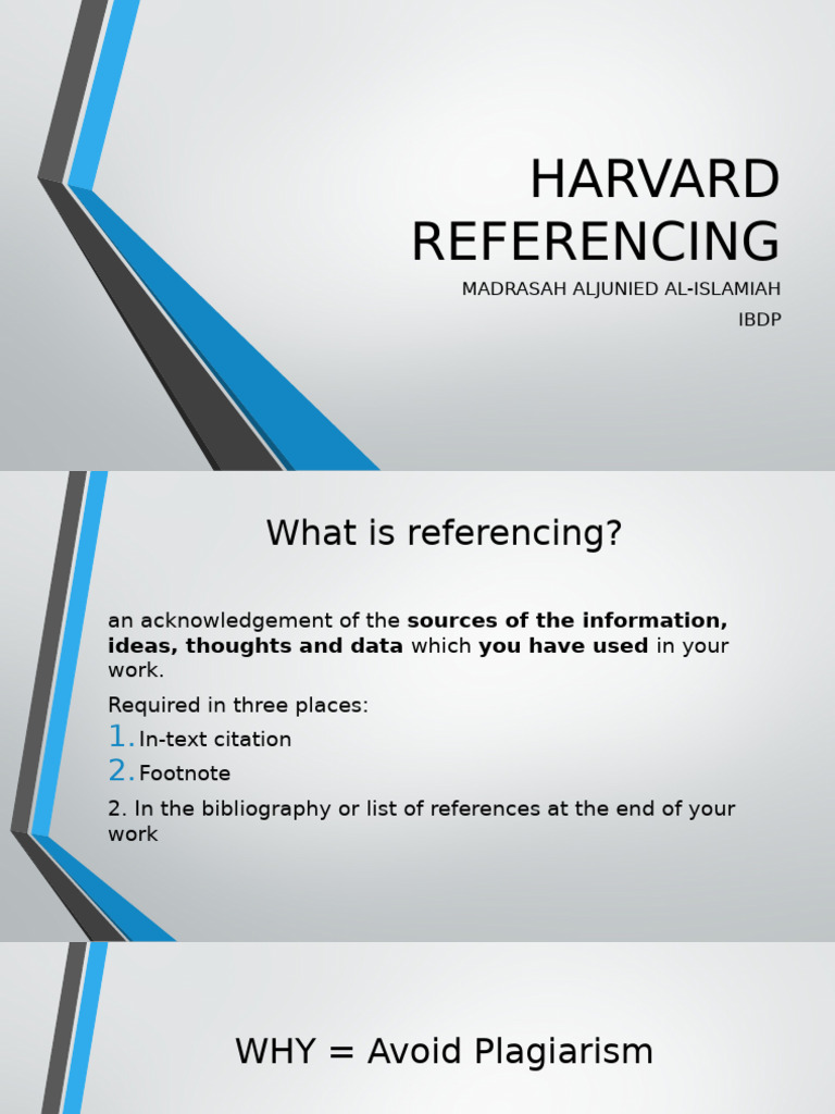 Harvard Referencing Presentation | PDF | Note (Typography) | Citation