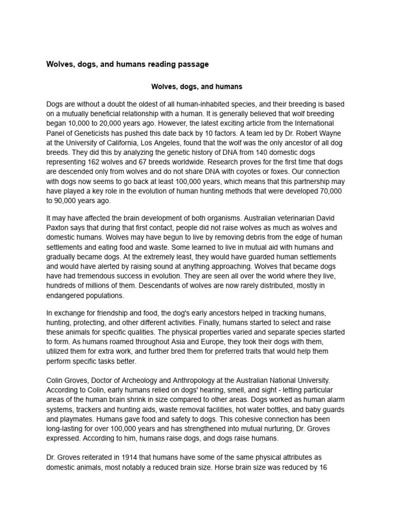 Ielts academic reading practice test 57 3597b925b1 pdf dogs human