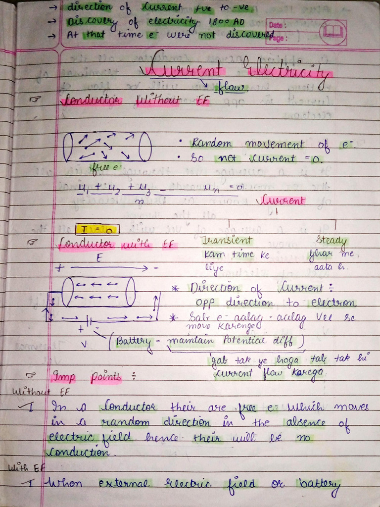 Current Electricity Pdf
