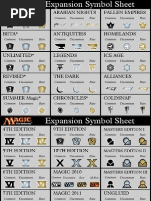 MTG Expansion Symbols Overview | PDF | Playing Cards | Ephemera