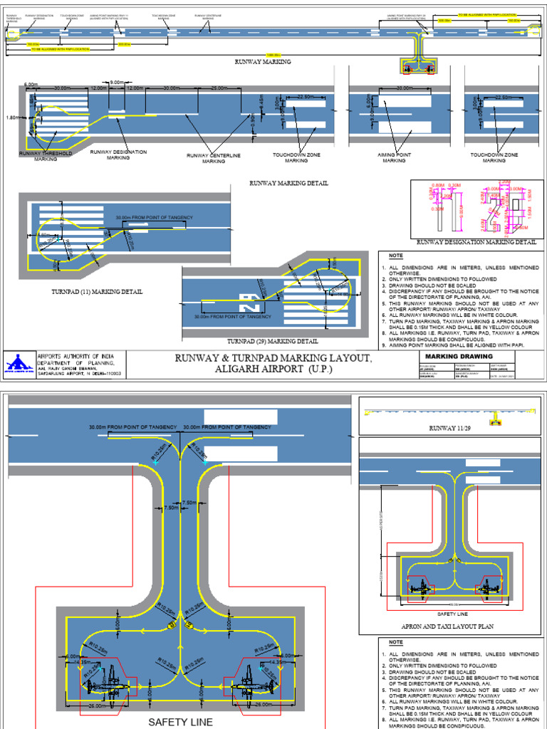 Aligarh Airport Runway Marking Details | PDF | Transport Infrastructure ...
