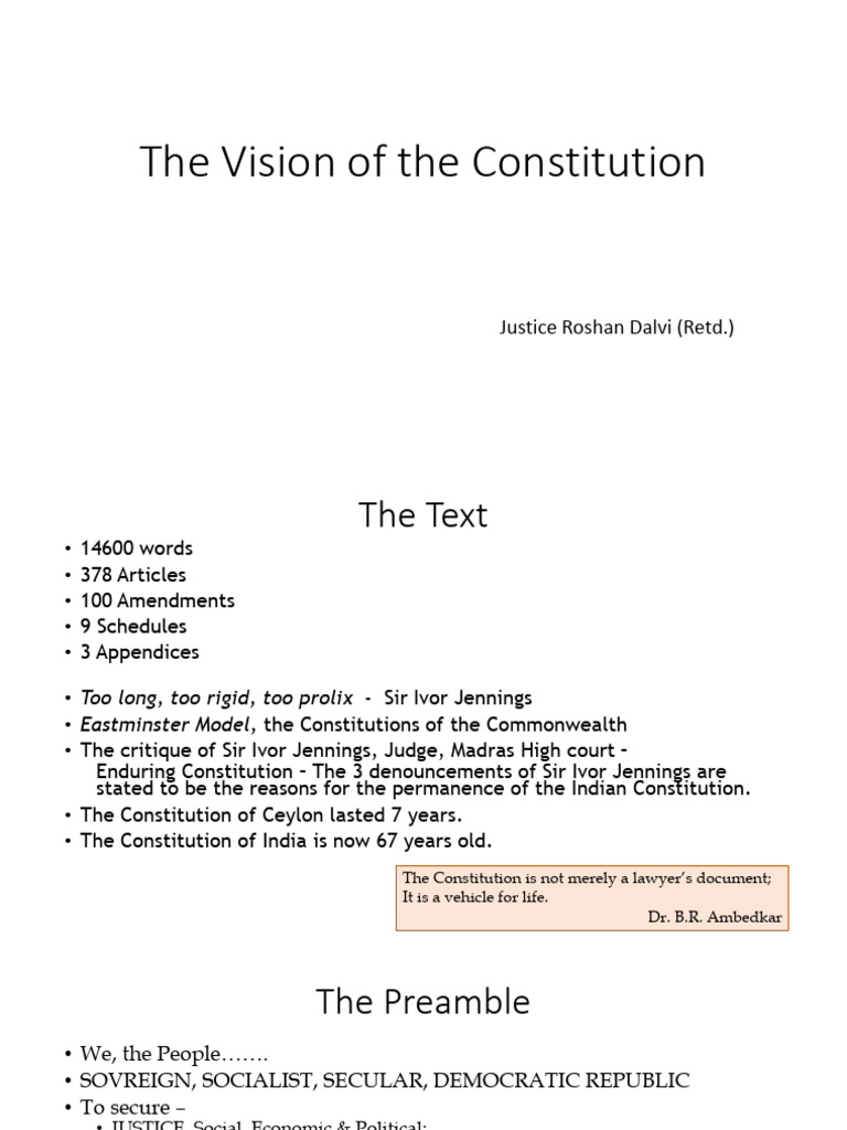 The Enduring Vision of India's Constitution | PDF | Justice | Crime ...