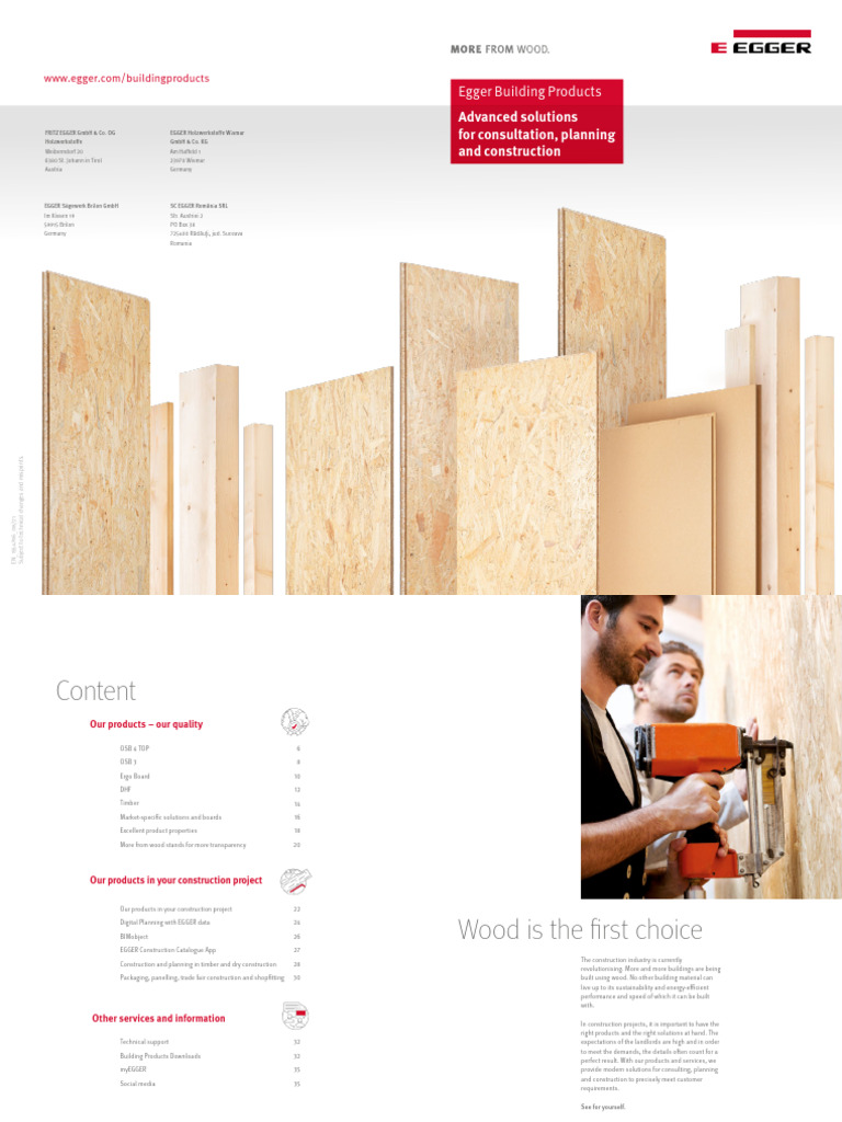 BuildingProducts_Egger | PDF | Lumber | Sustainability