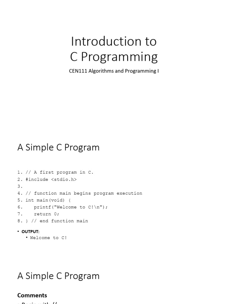 04_Introduction_to_C | PDF | Integer (Computer Science) | Data Type