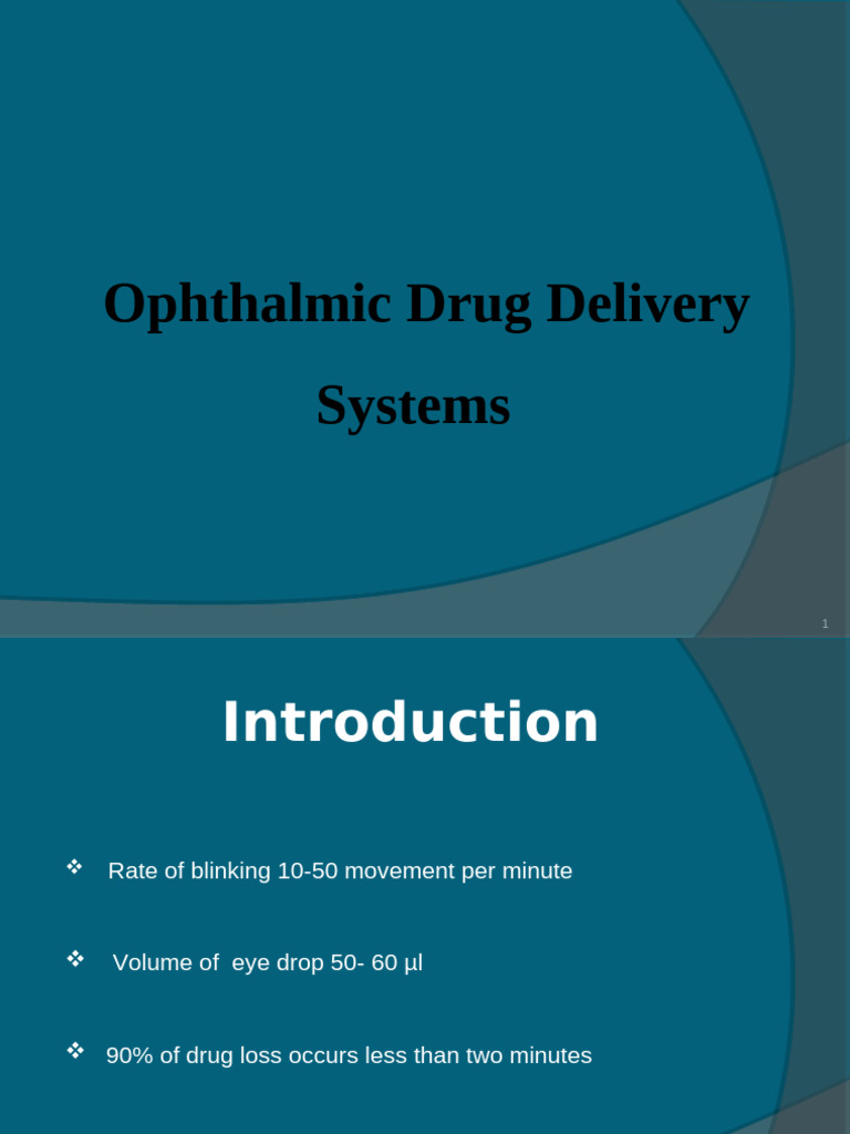 Novel Ophthalmic Drug Delivery Systems | PDF | Cornea | Topical Medication