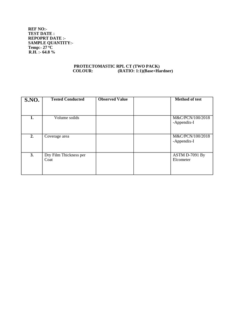 Protectomastic RPL CT Test Report | PDF