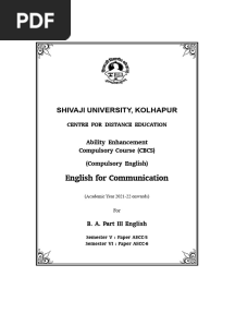 B. a. III Compulsory English All