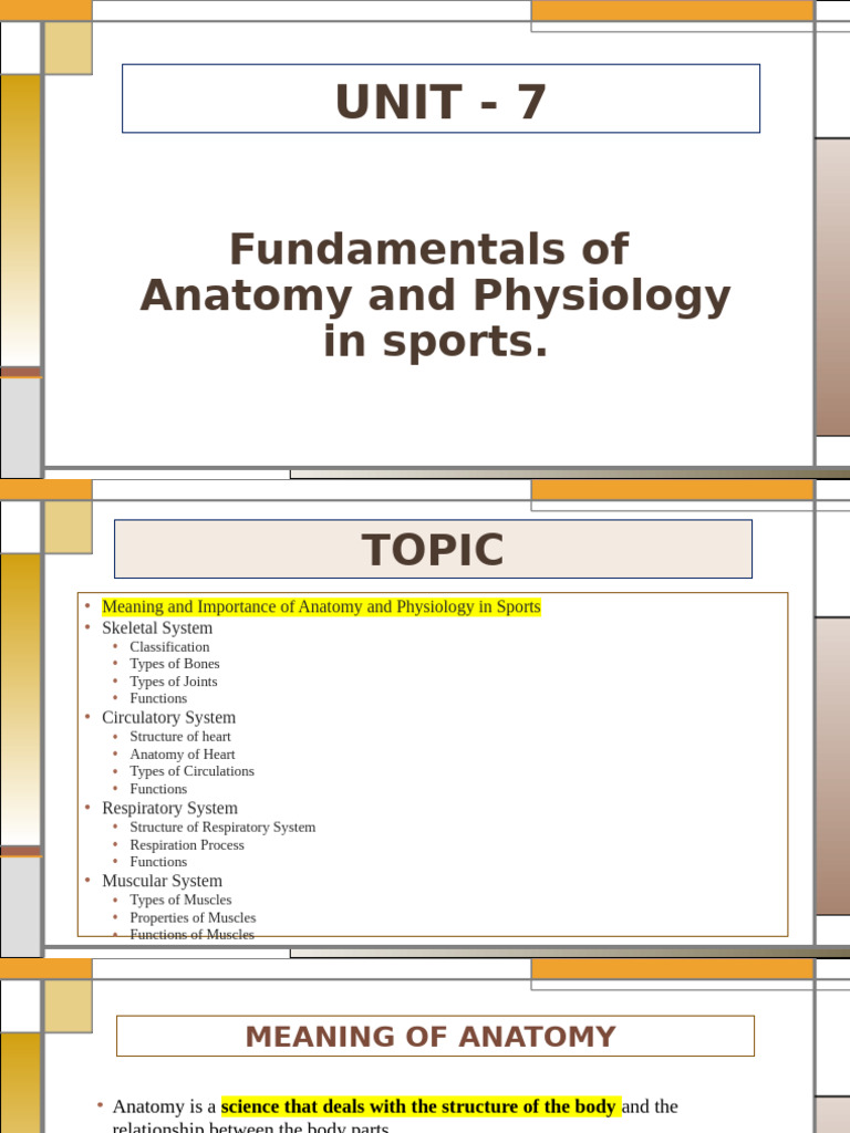 Anatomy and Physiology in Sports | PDF | Shoulder | Elbow