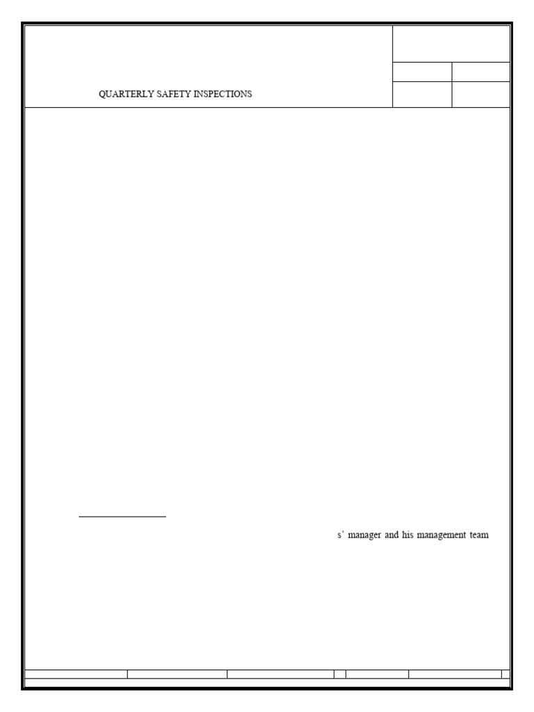Quarterly Safety Inspection Procedures | PDF | Saudi Arabia