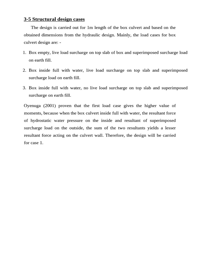 Box Culvert Structural Design Cases | PDF | Continuum Mechanics ...