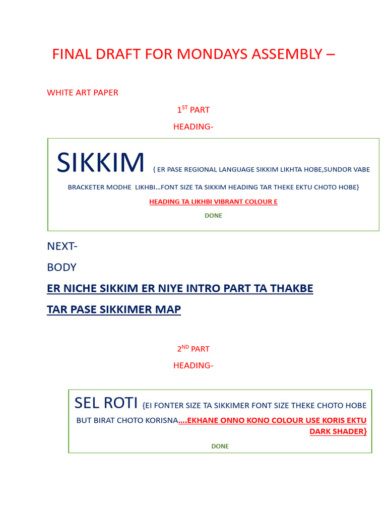 Final Draft For Mondays Assembly | PDF