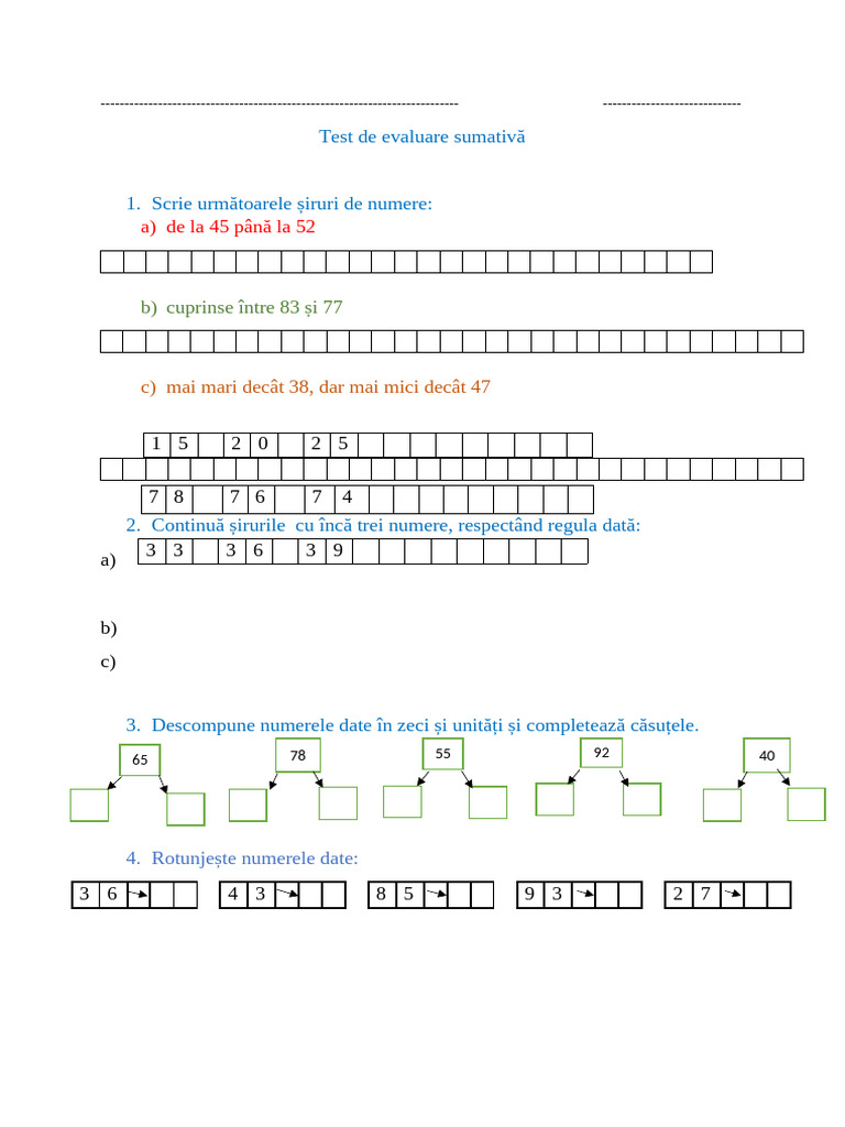 Test de Evaluare Sem I MEM | PDF
