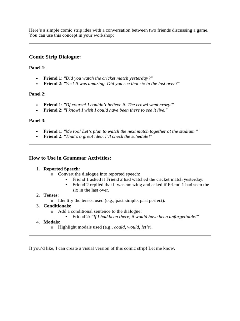 Comic Strip 1 | PDF