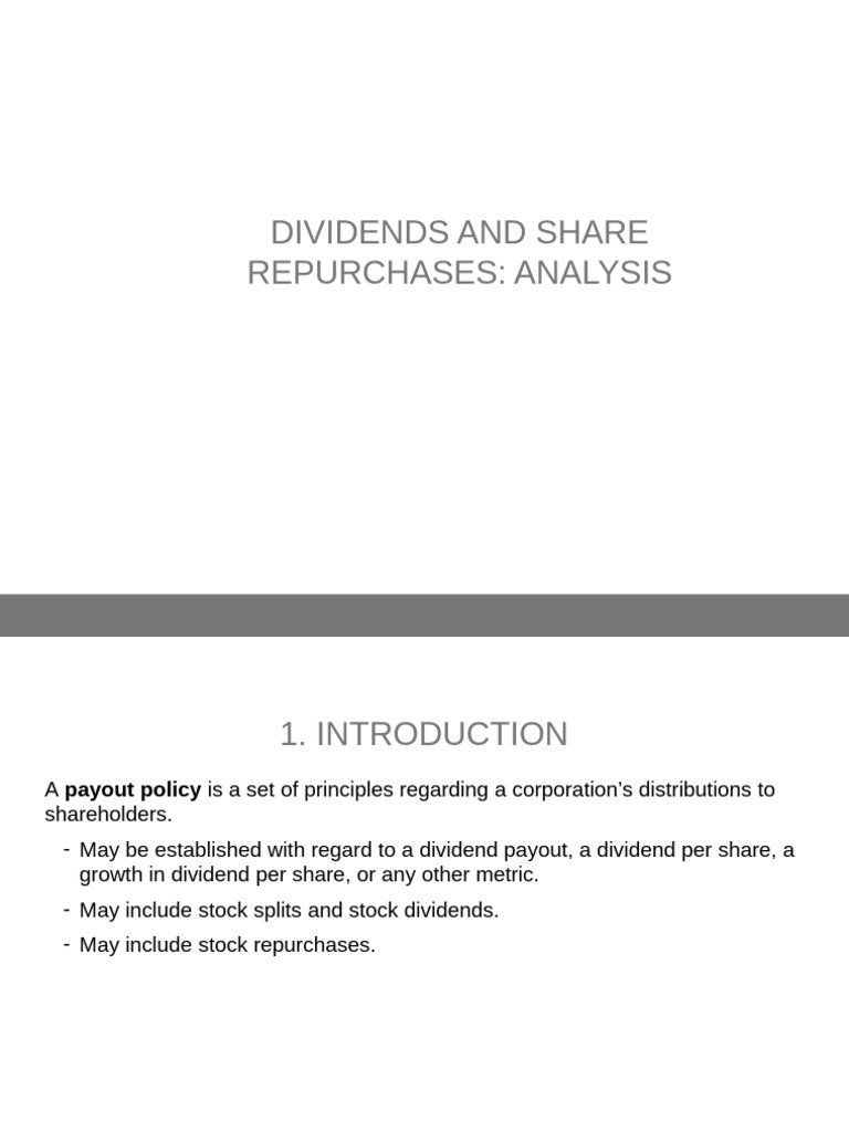 Corporate Finance Chapter7 | PDF | Dividend | Share Repurchase