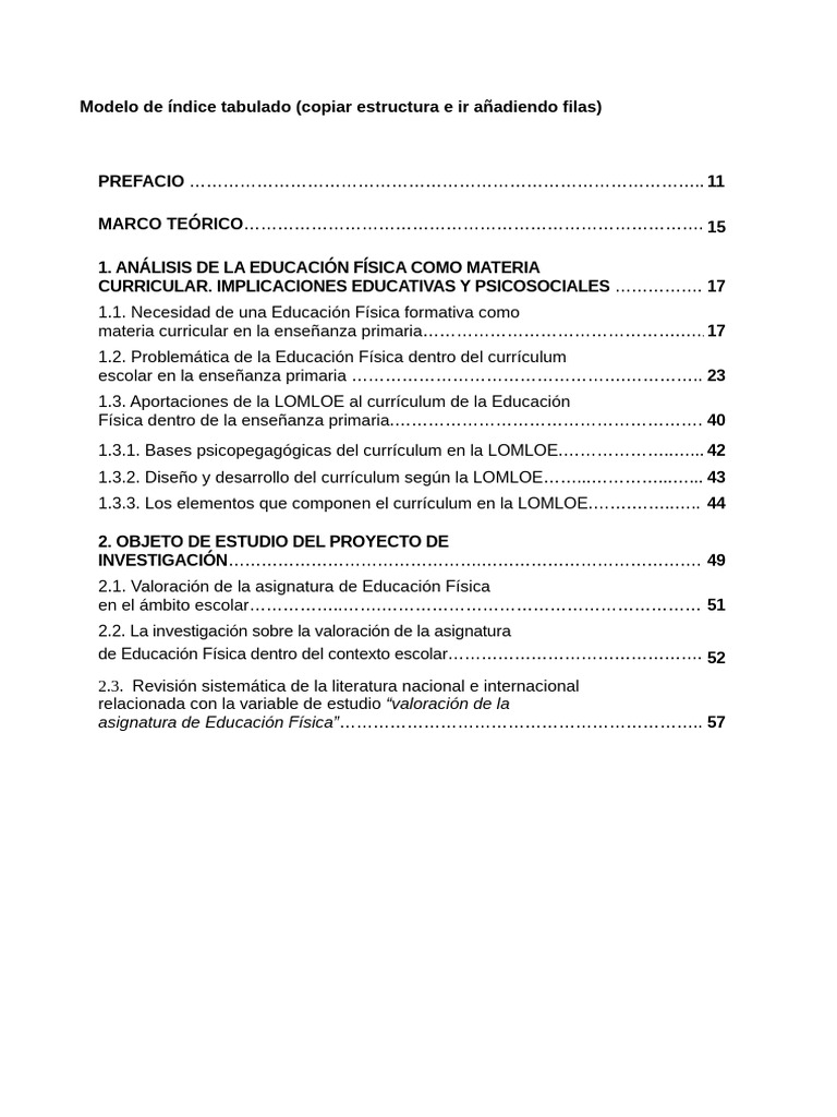 Modelo de Índice | PDF