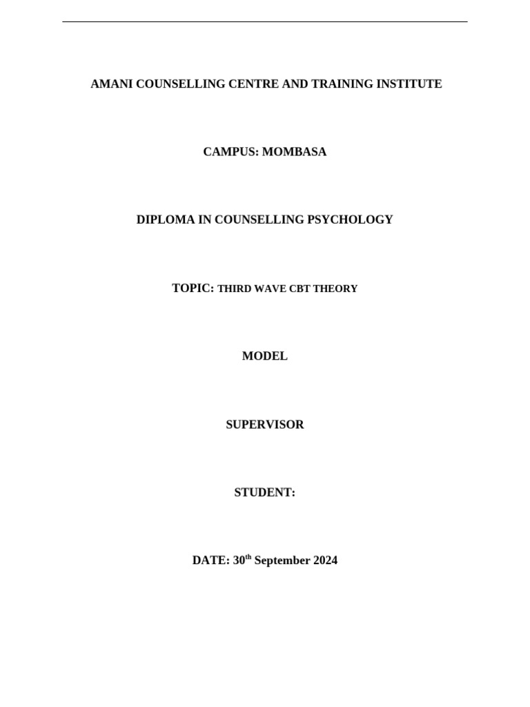 Assignment Reviewed | PDF | Cognitive Behavioral Therapy | Dialectical ...