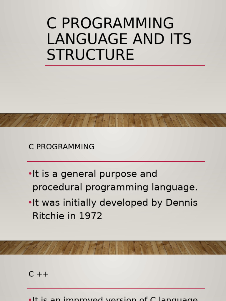 Module 7 c Programming Language and Its Structure (1) | PDF | C++ | C ...