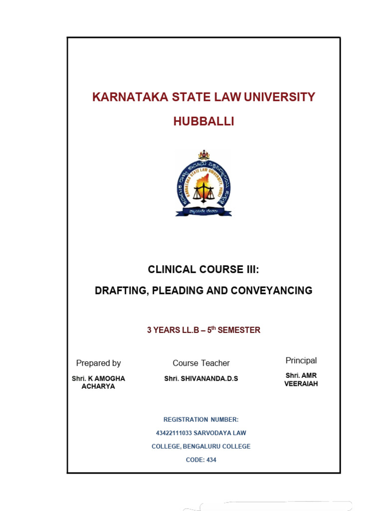 Drafting and Pleading Course Overview | PDF
