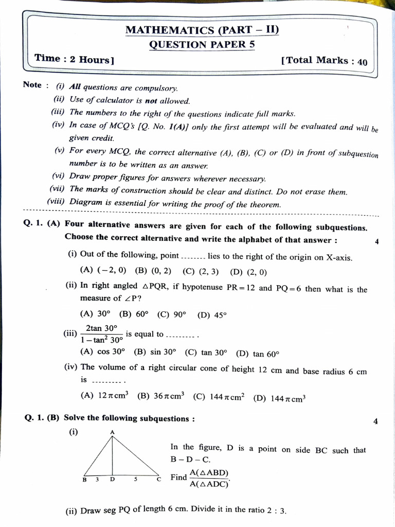 Geometry Paper 5 | PDF