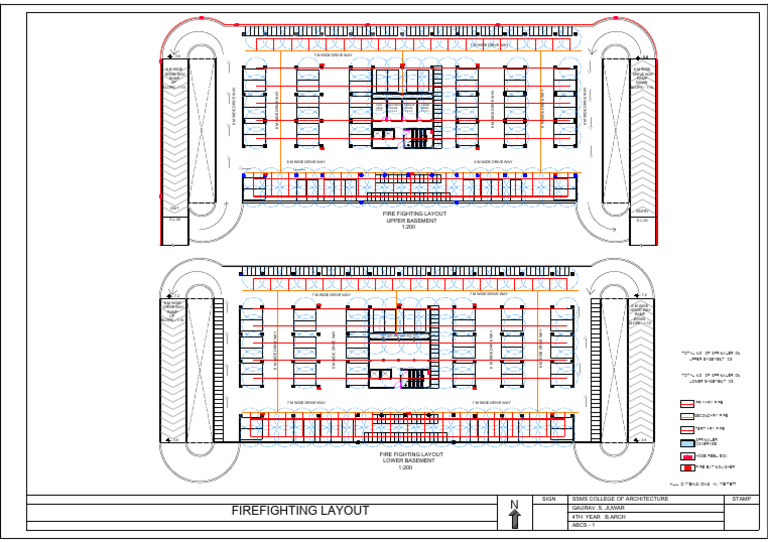 Firefighting Layout Plan for Architecture | PDF | Firefighting | Fires