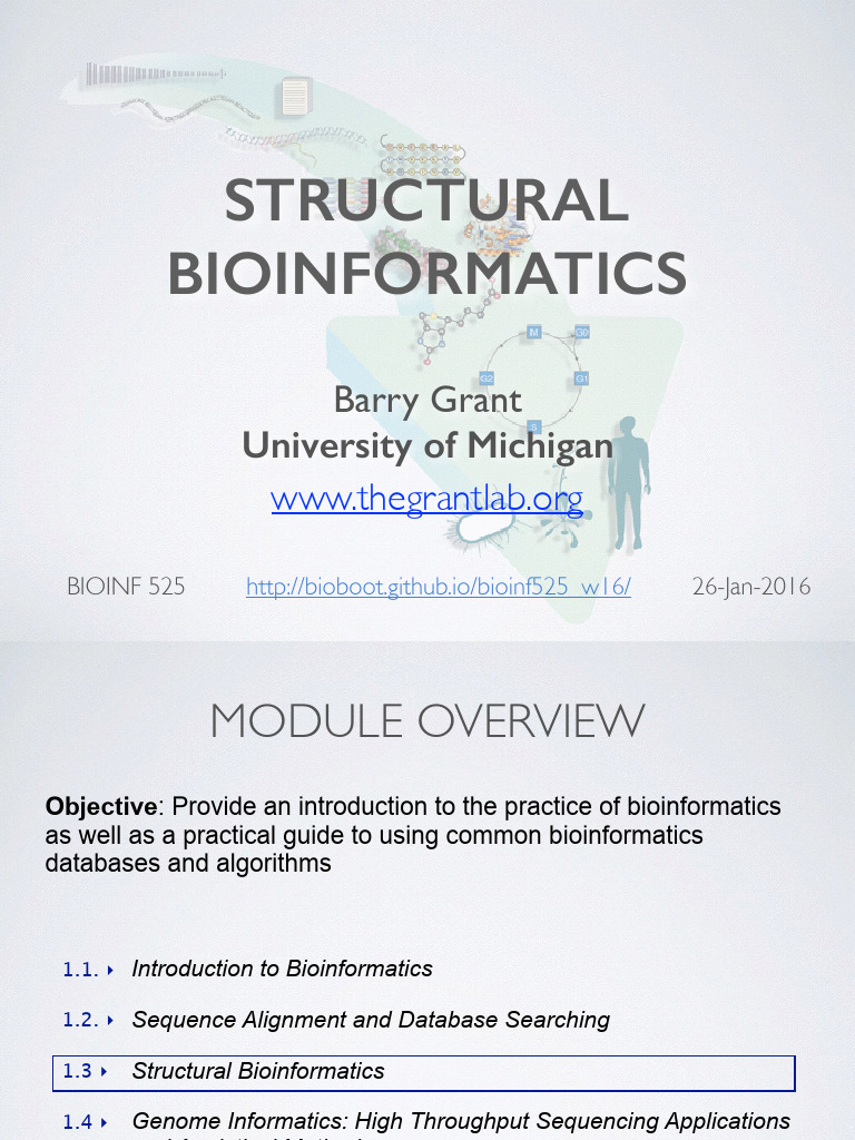 Lecture1-3 525 W16 Large | PDF | Bioinformatics | Protein Structure