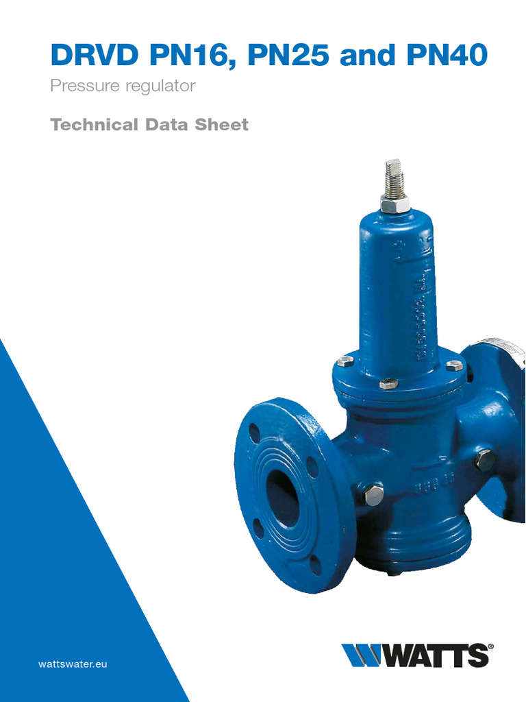 DRVD Pressure Regulator Technical Data | PDF | Valve | Mechanical ...