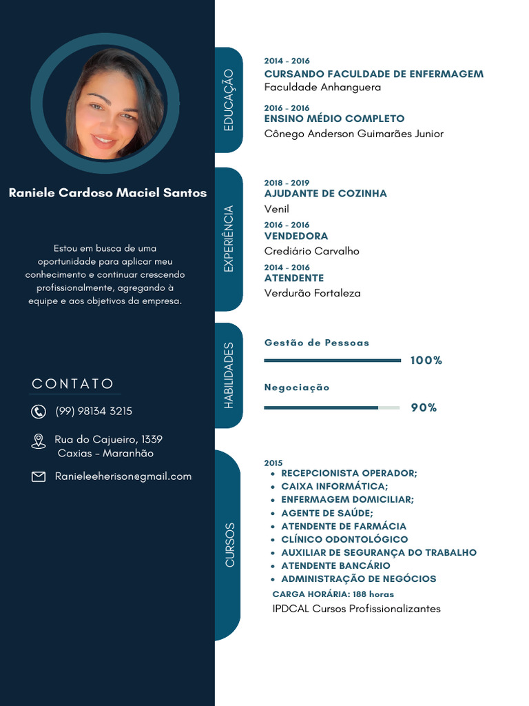 Currículo Profissional de Raniele Santos | PDF