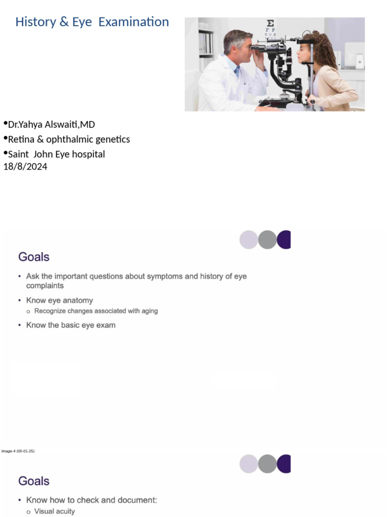 History and Eye Examination | PDF