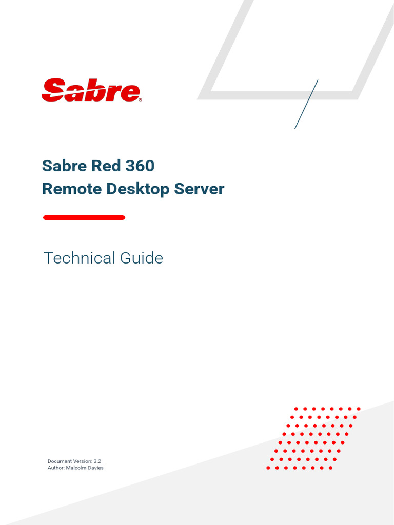 Sabre Red 360 Installation Guide | PDF | Remote Desktop Services ...