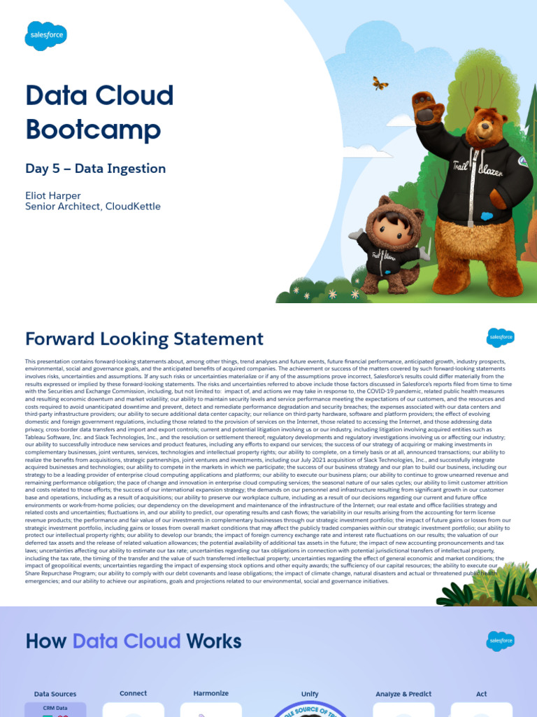 Data Cloud Bootcamp: Day 5 Overview | PDF | Cloud Computing | Mergers ...