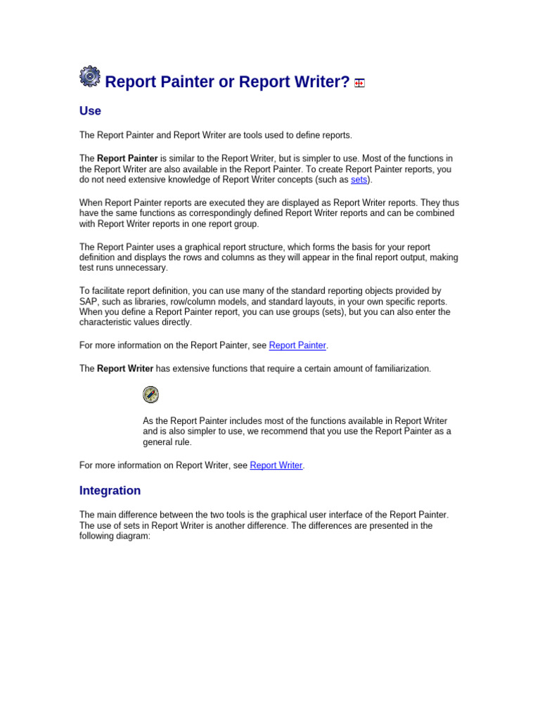 Report Painter or Report Writer | PDF