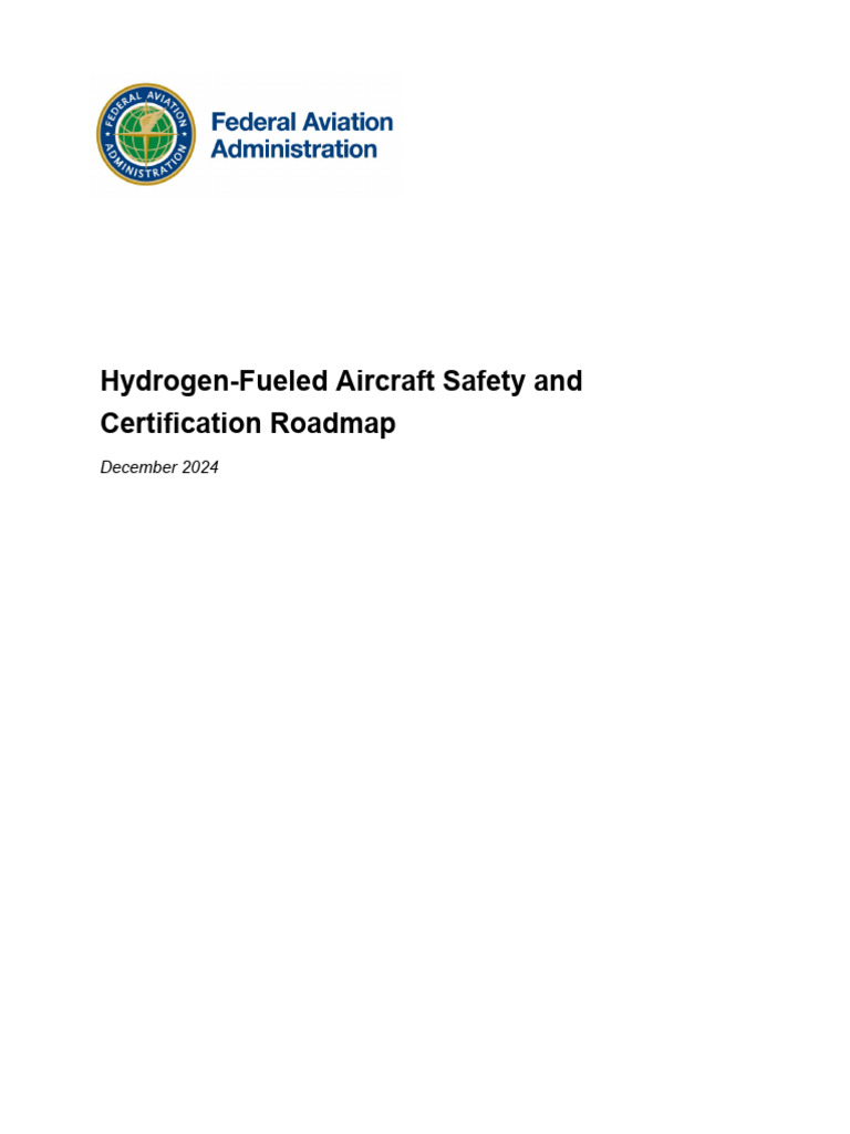 Hydrogen-Fueled Aircraft Roadmap | PDF | Liquid Hydrogen | Federal ...
