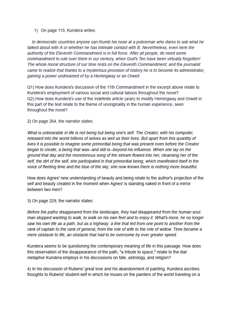 Immortality Questions Pdf