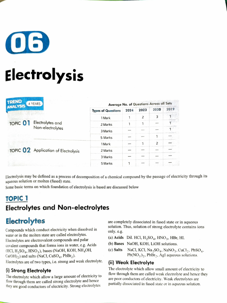 Understanding Electrolytes and Conductivity | PDF | Redox | Ion
