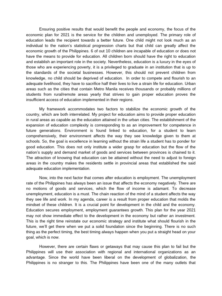 Script for the Economic Framework 2021 - DONE | PDF | Unemployment ...