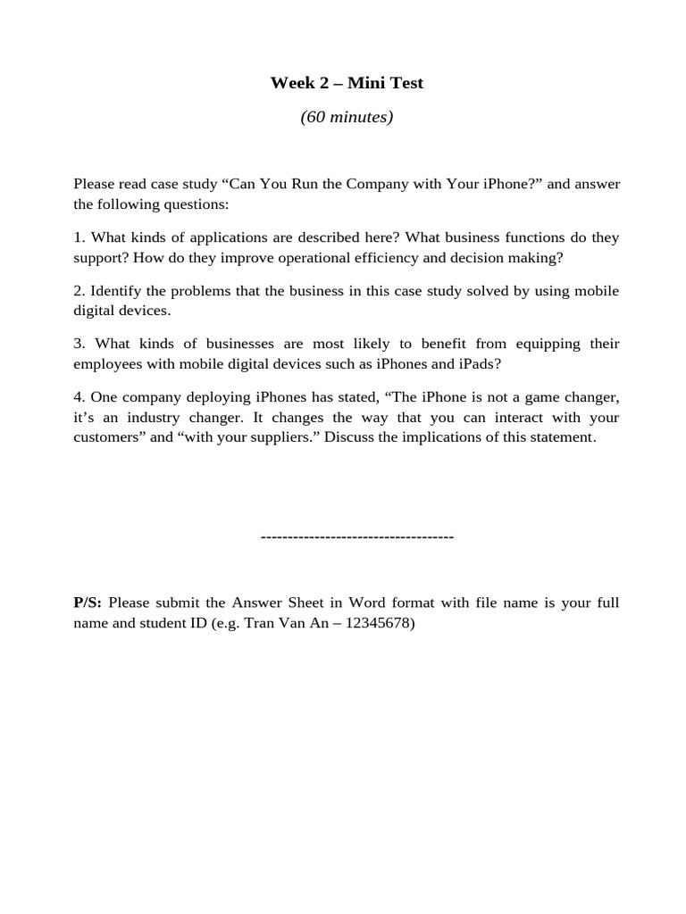 Week 2 - Mini Test | PDF