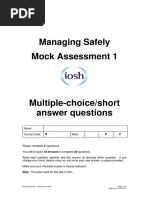 IOSH Risk Assessment Project Guidance | PDF | Risk | Hazards