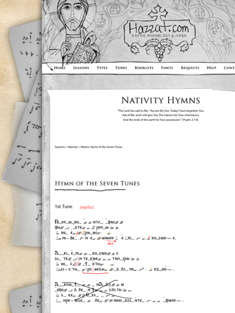 Nativity Hymns: Seven Tunes Guide | PDF | Christian Worship And Liturgy