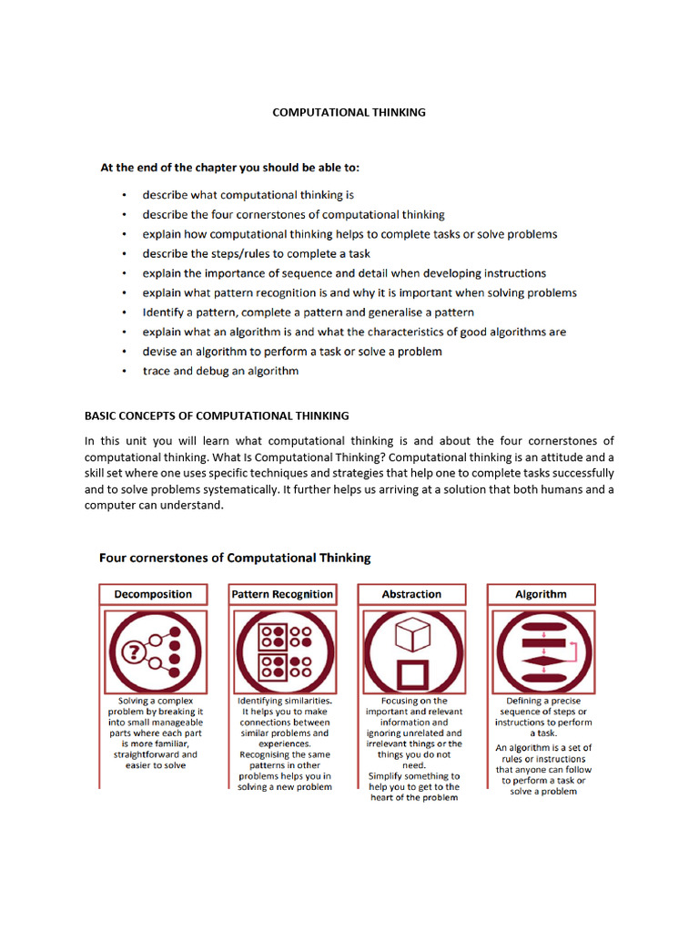 Computational Thinking - Reading 1 | PDF | Thought | Cupcake