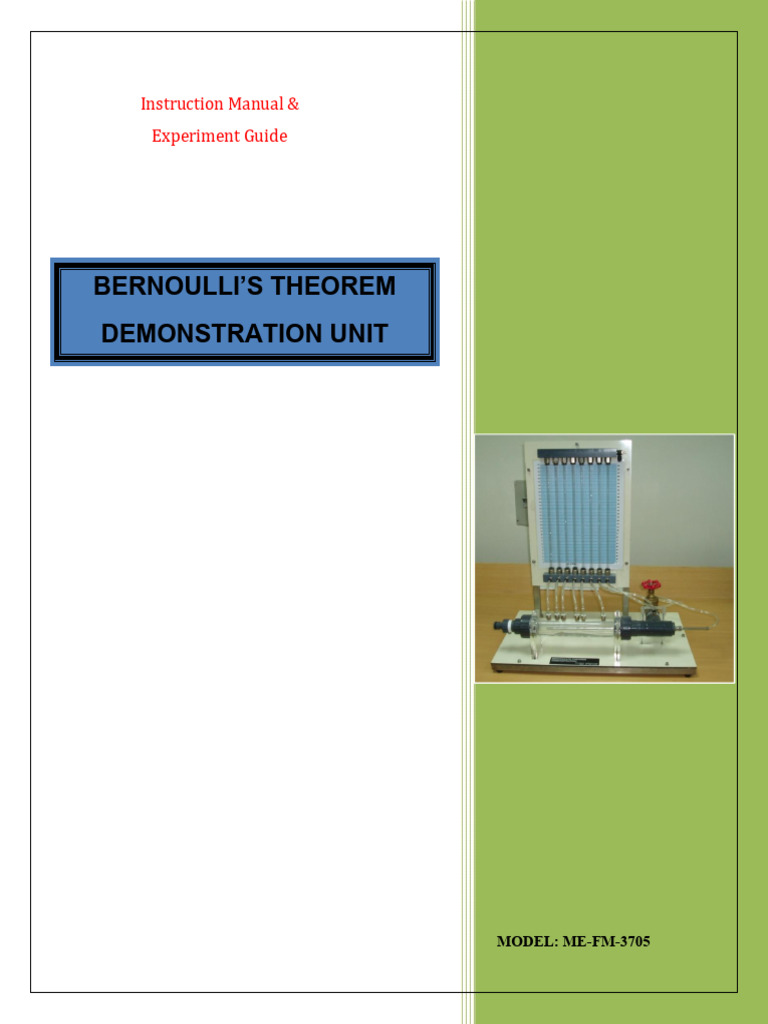 BERNOULIS THEOREM | PDF | Pressure | Fluid Dynamics